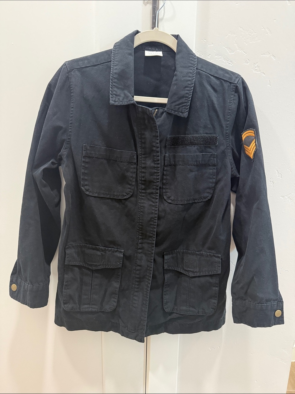 Abound Black Utility Jacket with Patch Accent